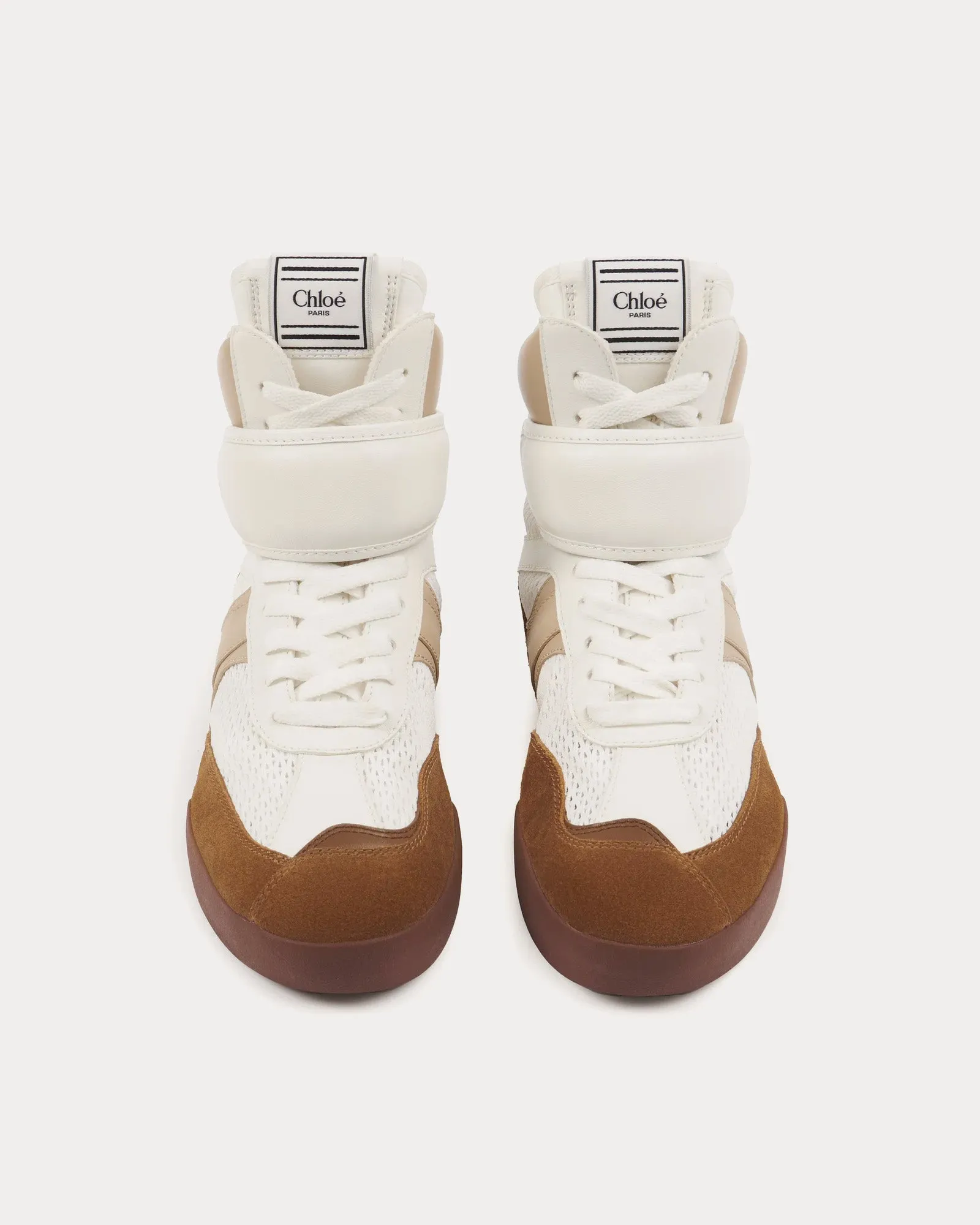Chloé Kick Natural Brown High Top Sneakers