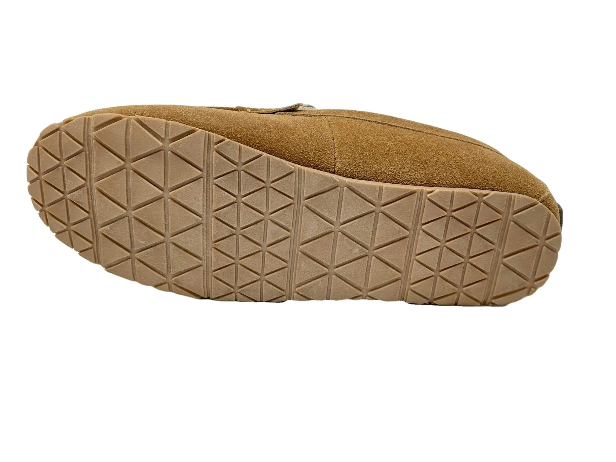 Clarks Venetian Cinnamon Suede Slippers Warm Cozy Plush Faux Fur Lined Slippers