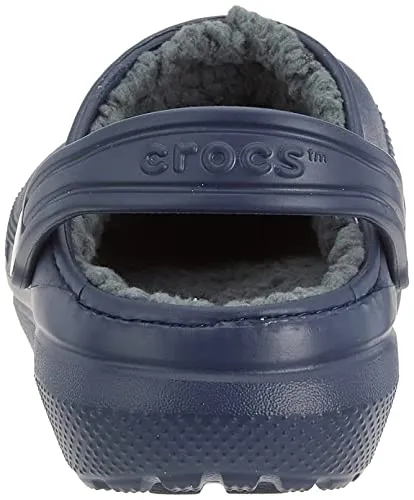 Crocs Kids' Classic Lined Clog | Kids' Slippers, Navy, 3 Little Kid