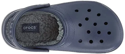 Crocs Kids' Classic Lined Clog | Kids' Slippers, Navy, 3 Little Kid