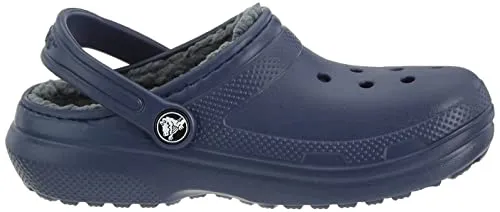 Crocs Kids' Classic Lined Clog | Kids' Slippers, Navy, 3 Little Kid