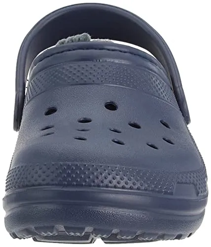 Crocs Kids' Classic Lined Clog | Kids' Slippers, Navy, 3 Little Kid