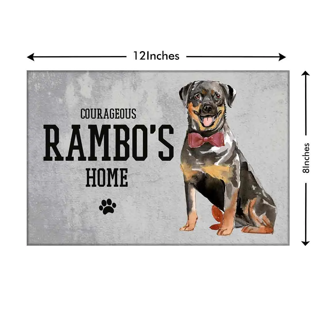 Customized Nameplate For Pets - Beware of rottweiler sign