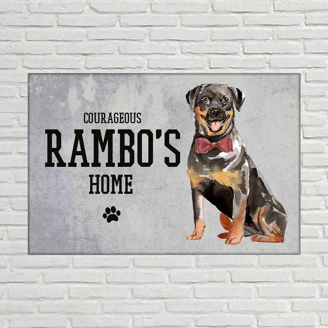 Customized Nameplate For Pets - Beware of rottweiler sign