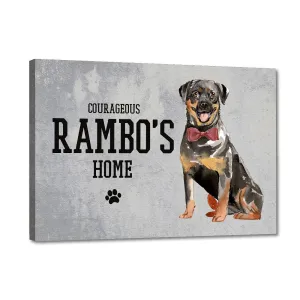 Customized Nameplate For Pets - Beware of rottweiler sign