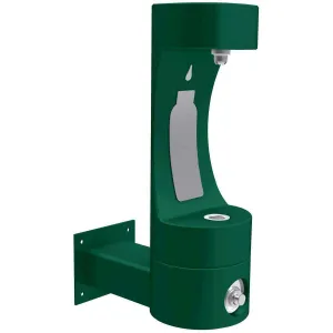 Elkay Outdoor ezH2O Single Arm Bottle Filling Station Wall Mount, Non-Filtered Non-Refrigerated Freeze Resistant Evergreen LK4405BFFRKEVG