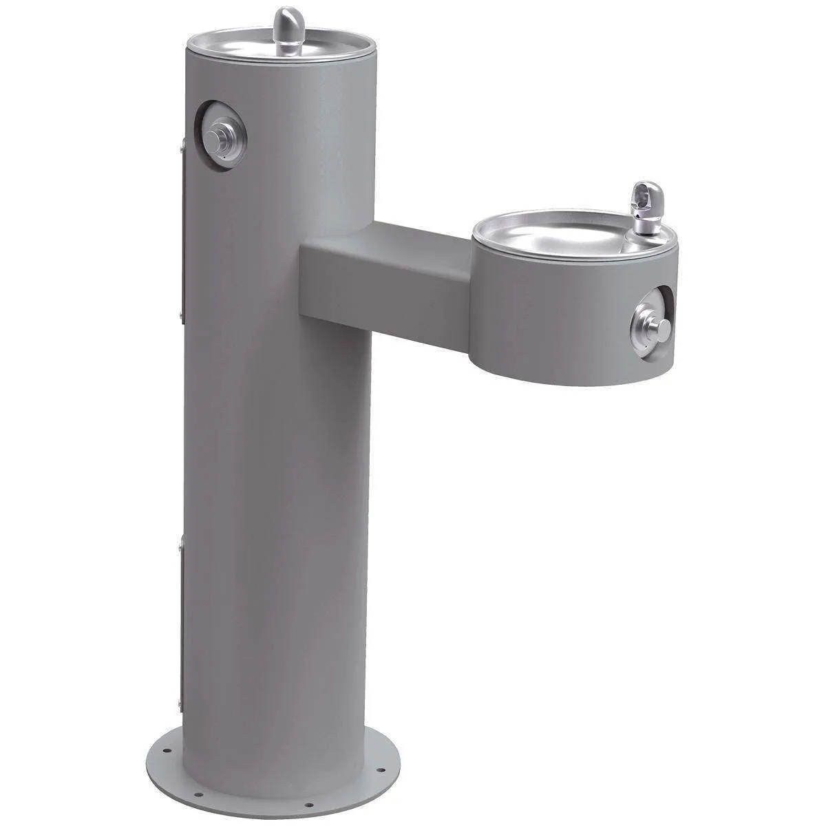Elkay Outdoor Fountain Bi-Level Pedestal Non-Filtered, Non-Refrigerated Freeze Resistant Gray LK4420FRKGRY