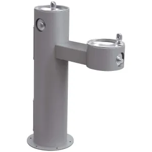 Elkay Outdoor Fountain Bi-Level Pedestal Non-Filtered, Non-Refrigerated Freeze Resistant Gray LK4420FRKGRY