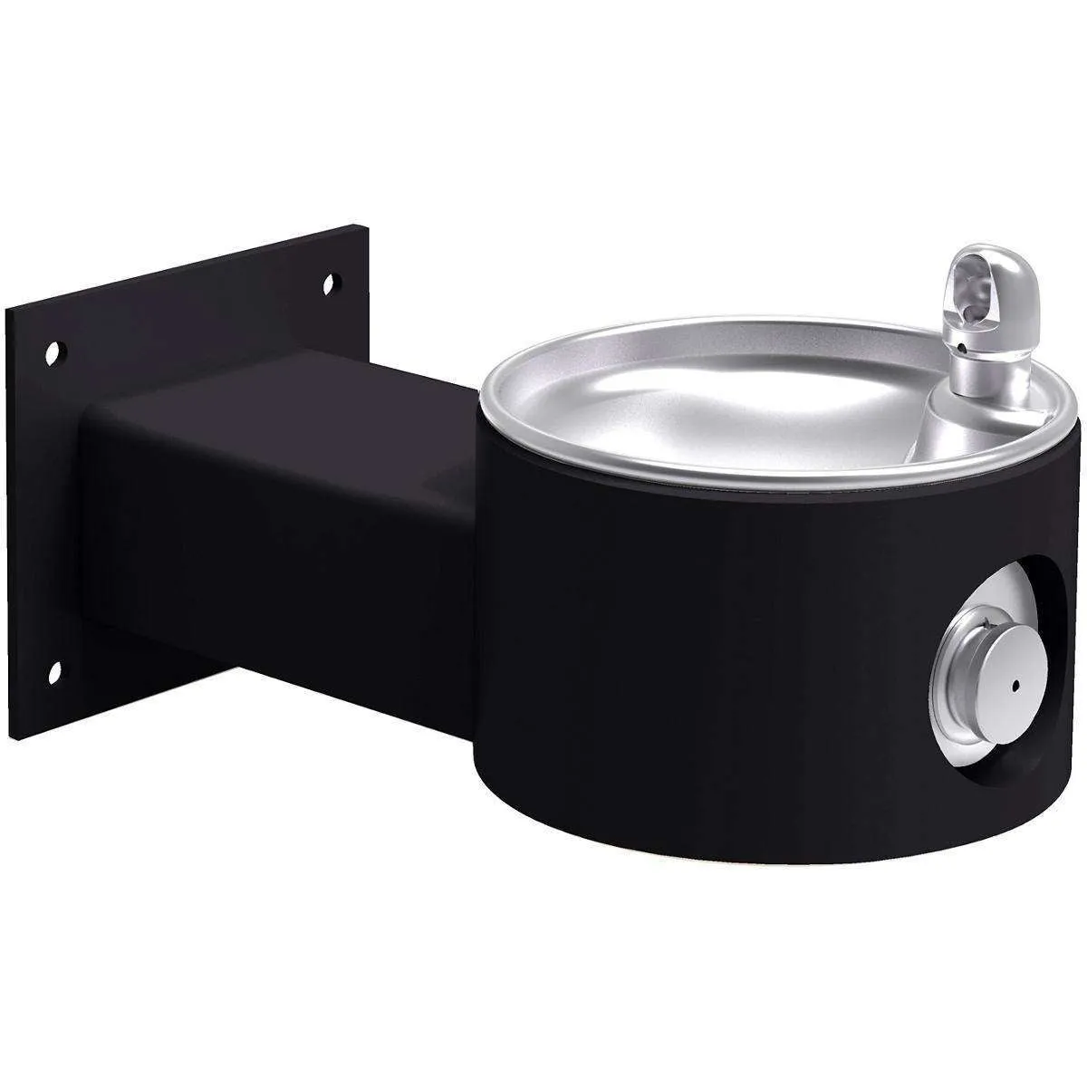 Elkay Outdoor Fountain Wall Mount, Non-Filtered Non-Refrigerated, Black LK4405BLK