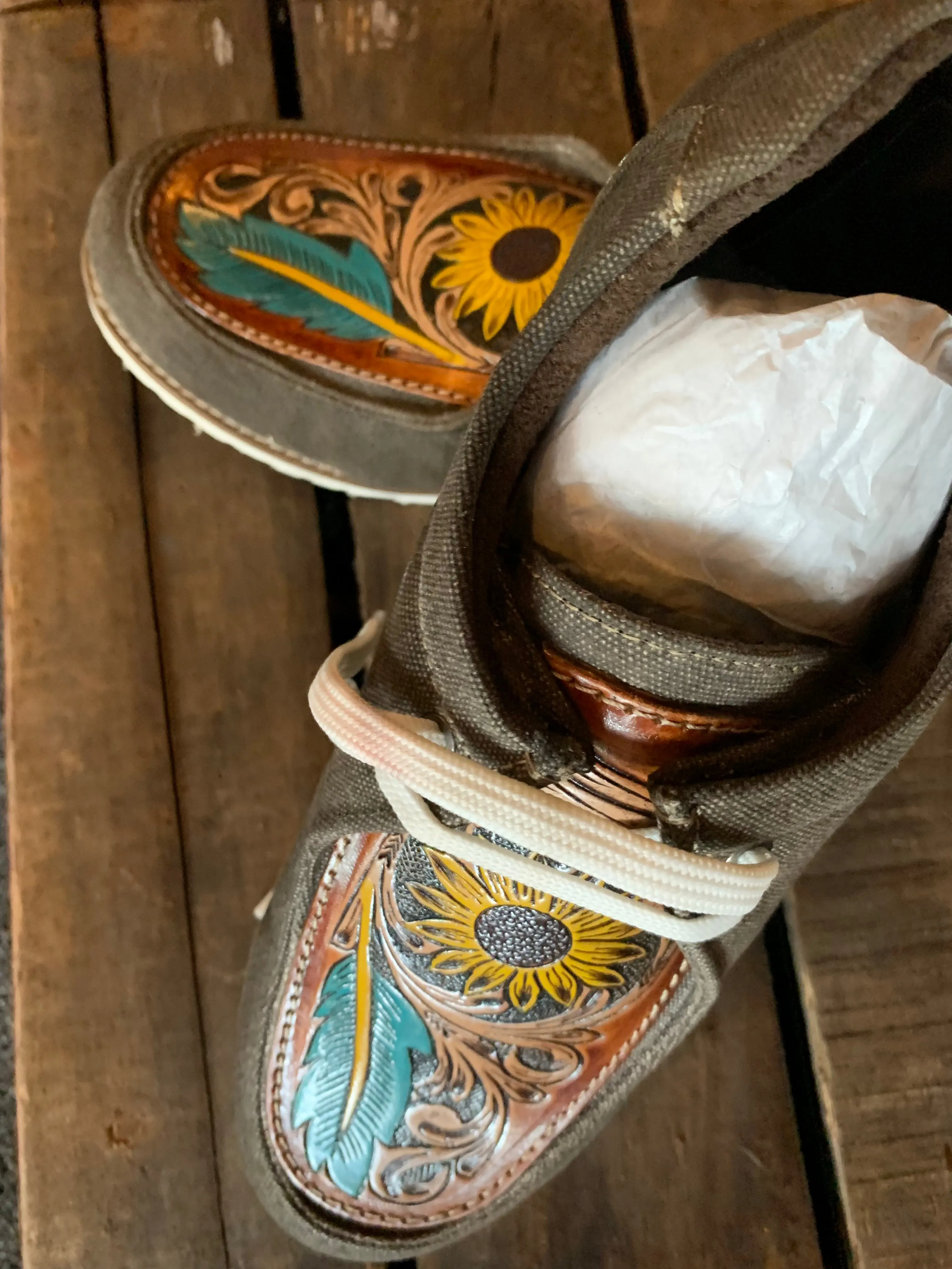 Feathered Canvas Shoes