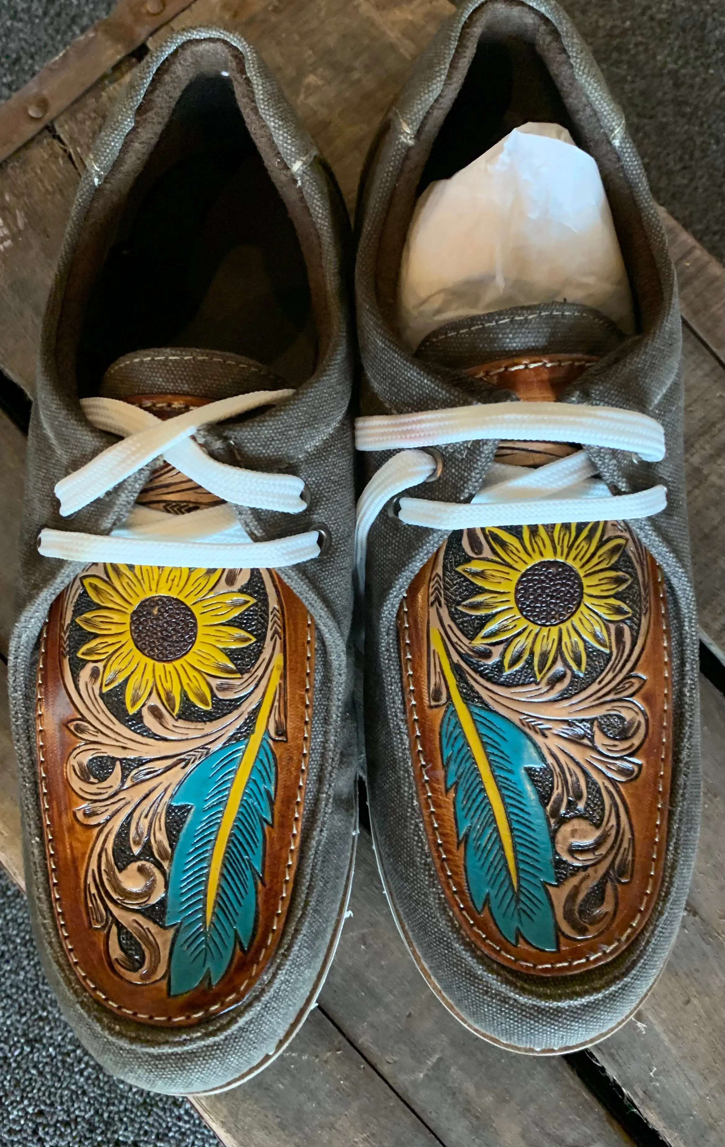 Feathered Canvas Shoes