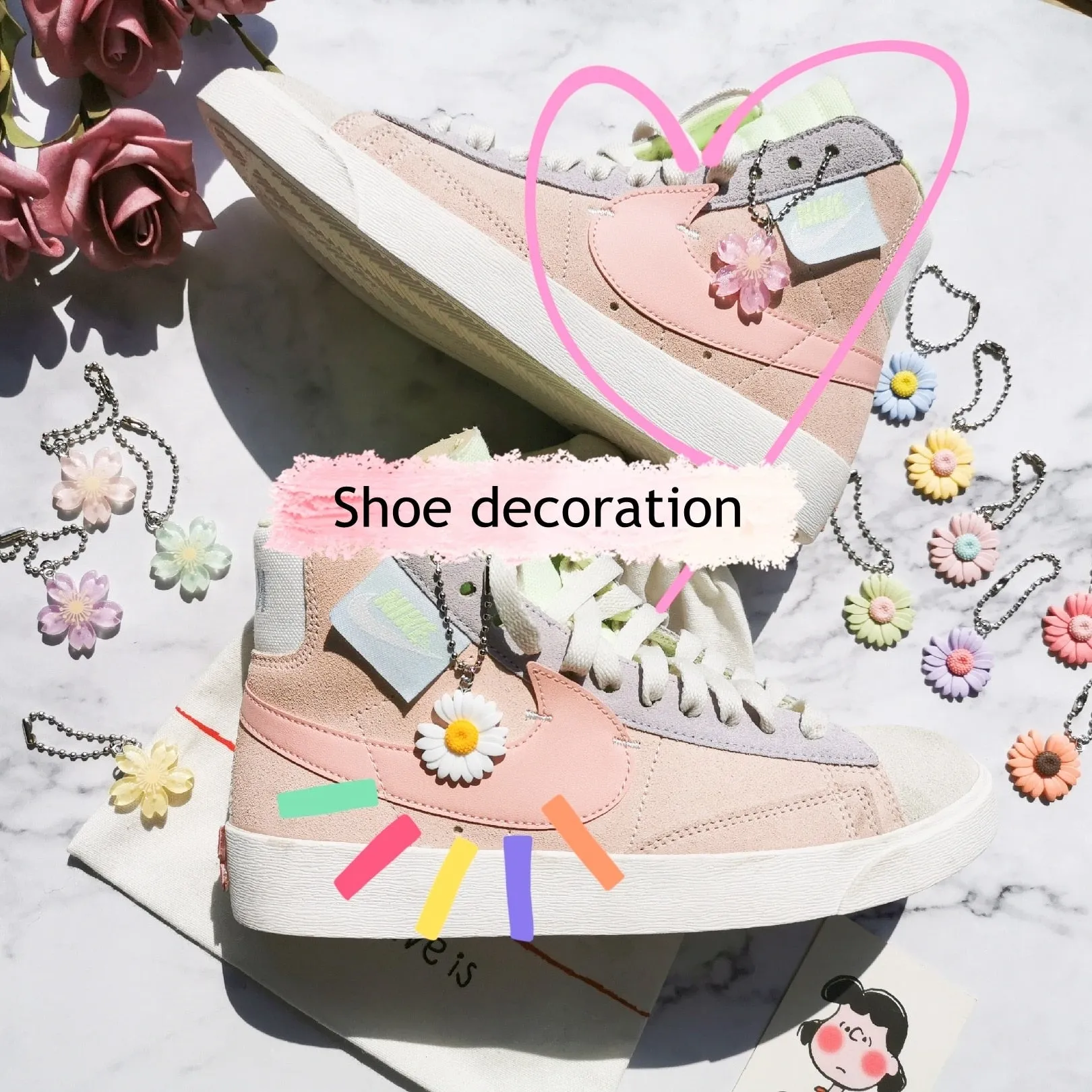 Flower Chain Decoration Girls And Children Shoes Accessories