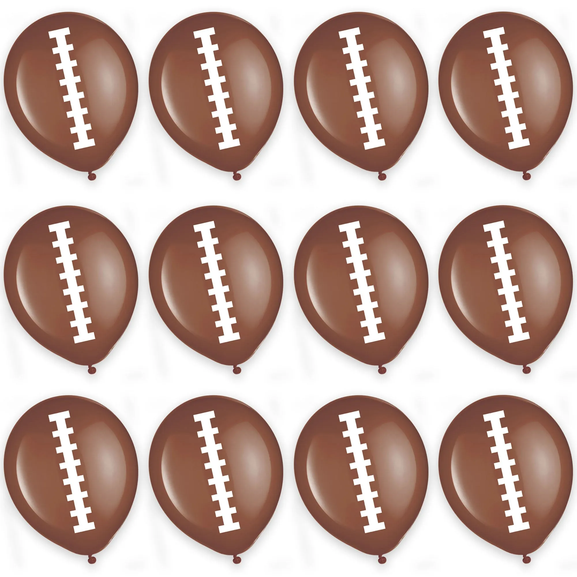 Football Party Supplies - Latex Party Balloon Decorations, 12 Count