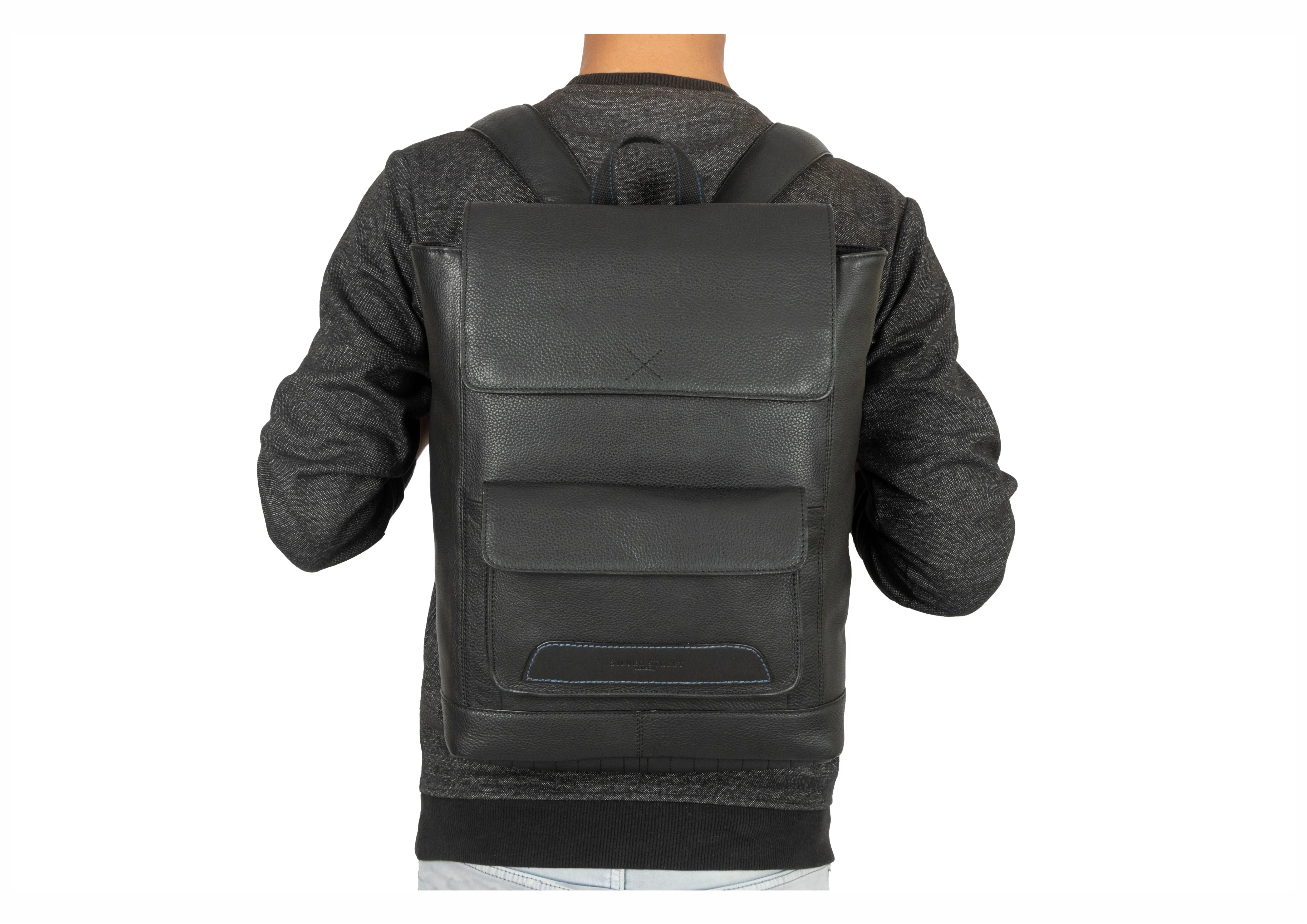 Foster Leather Backpack - Black