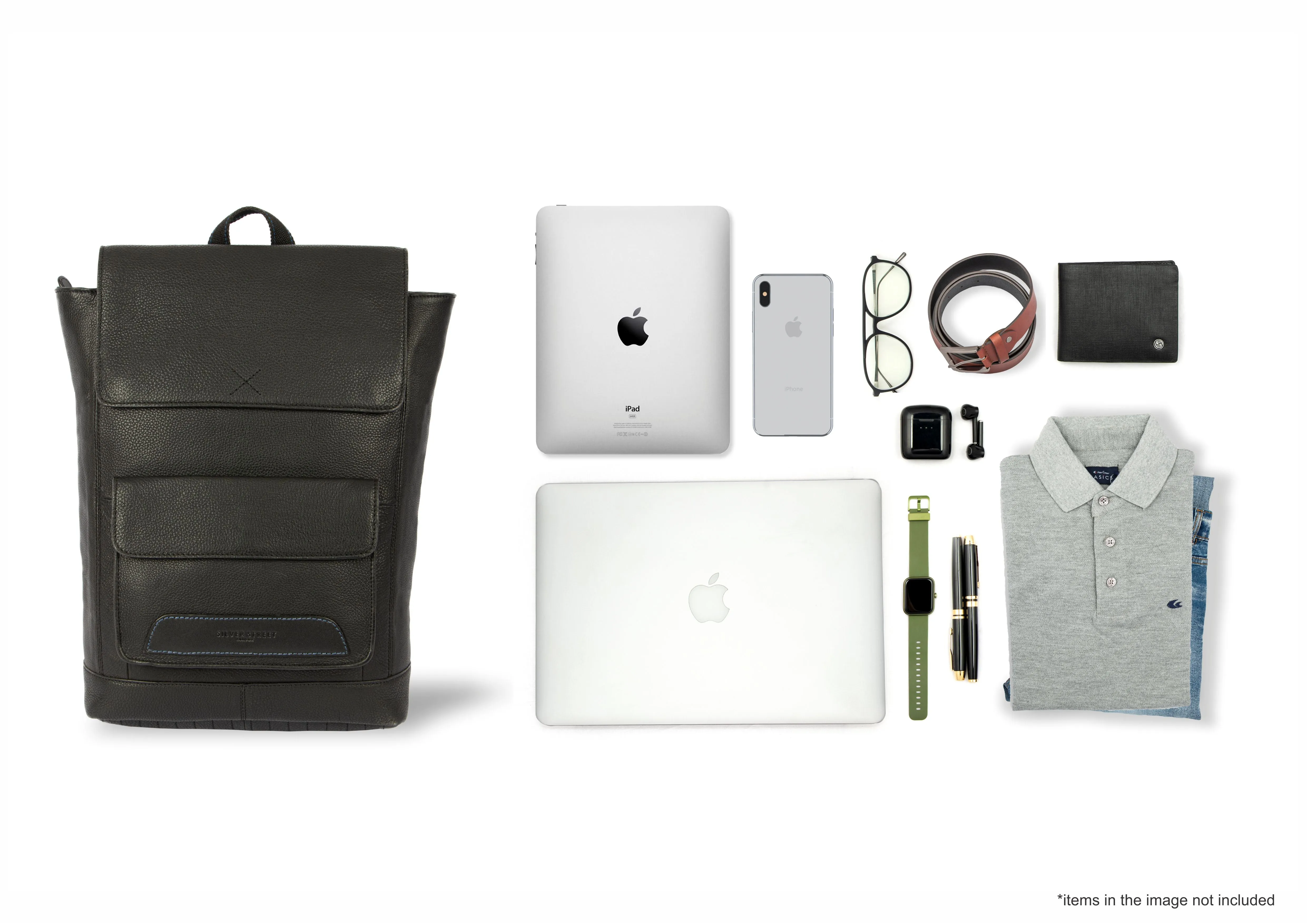 Foster Leather Backpack - Black