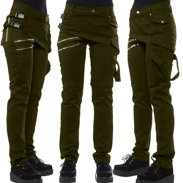 Funki Buys | Pants | Women's Punk Pants | Streetwear Zip Jeans