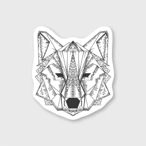Geo Wolf Sticker