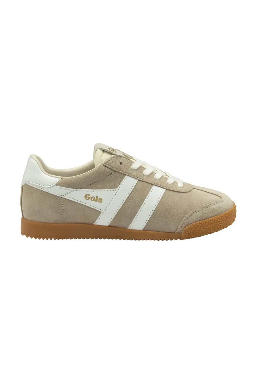 Gola Elan Suede Sneakers for Women in Bone/White | CLB538-CW
