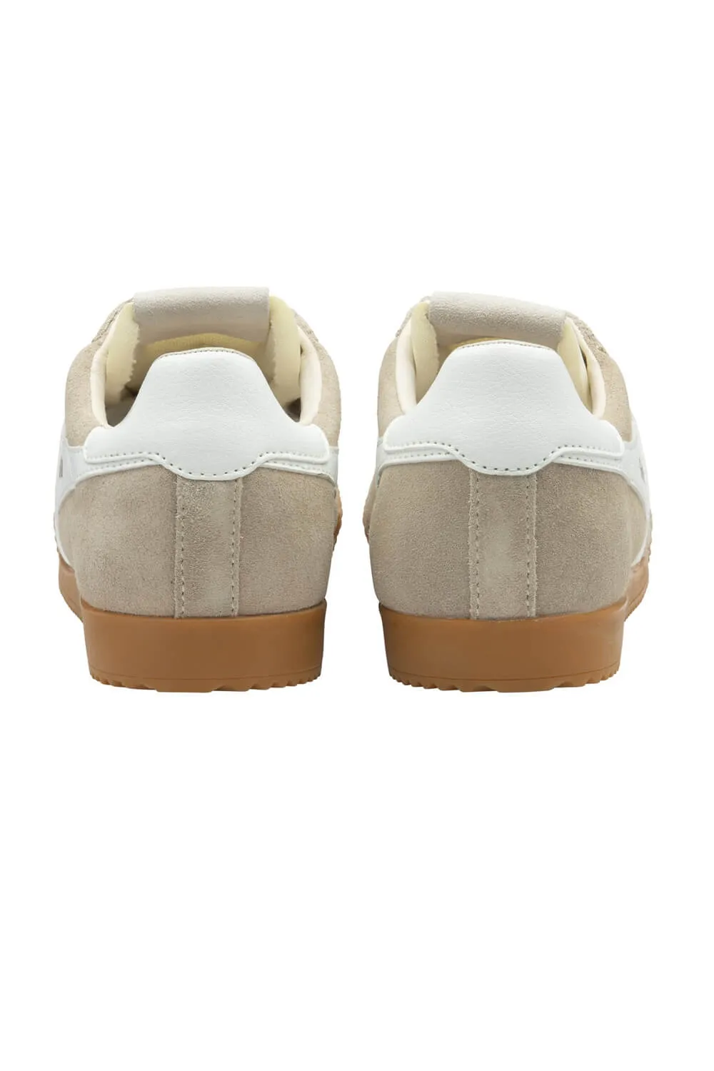 Gola Elan Suede Sneakers for Women in Bone/White | CLB538-CW