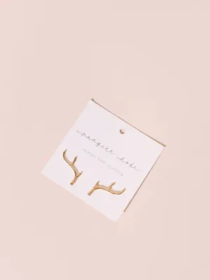 Gold Antler Ear Climbers