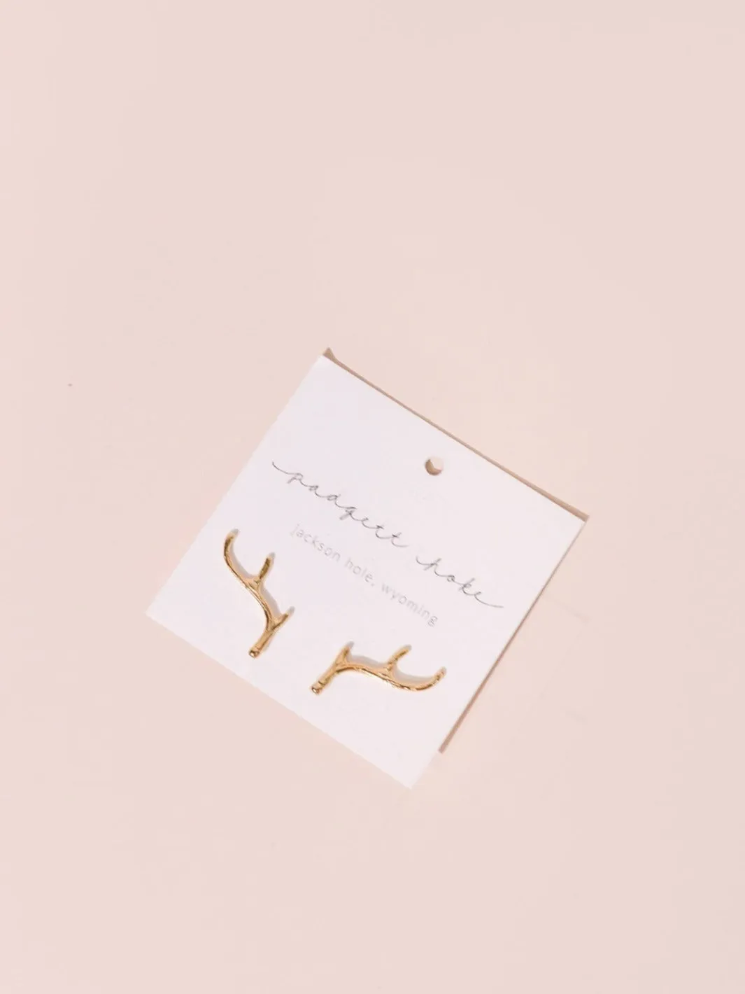 Gold Antler Ear Climbers