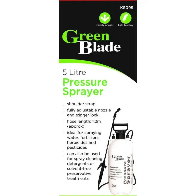 Green Blade Garden Pressure Sprayer - 5 Litre