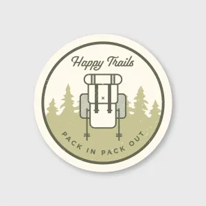 Happy Trails Hike Sticker