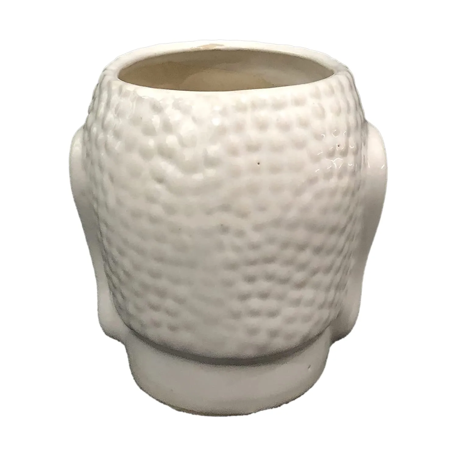 Heart Home Buddha Flower Pot|Buddha Head Shape Flower Planter|Plastic Flower Plant for Home Décor|Office Décor|Pack of 2 (White)