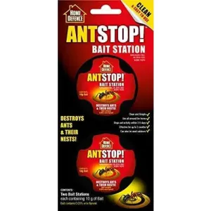 Home Defence Ant Stop Bait Station Pre-Baited Kills Ants & Nests