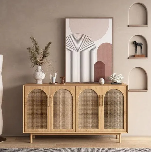 Japandi Rattan Sideboard Cabinet | IYLA