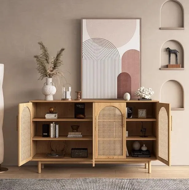 Japandi Rattan Sideboard Cabinet | IYLA