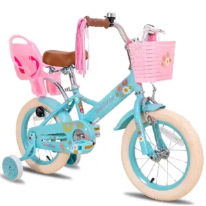 JOYSTAR BIKE059bl-12 Little Daisy 12 Inch Kids Bike for 2 3 4 Years Girls, Blue