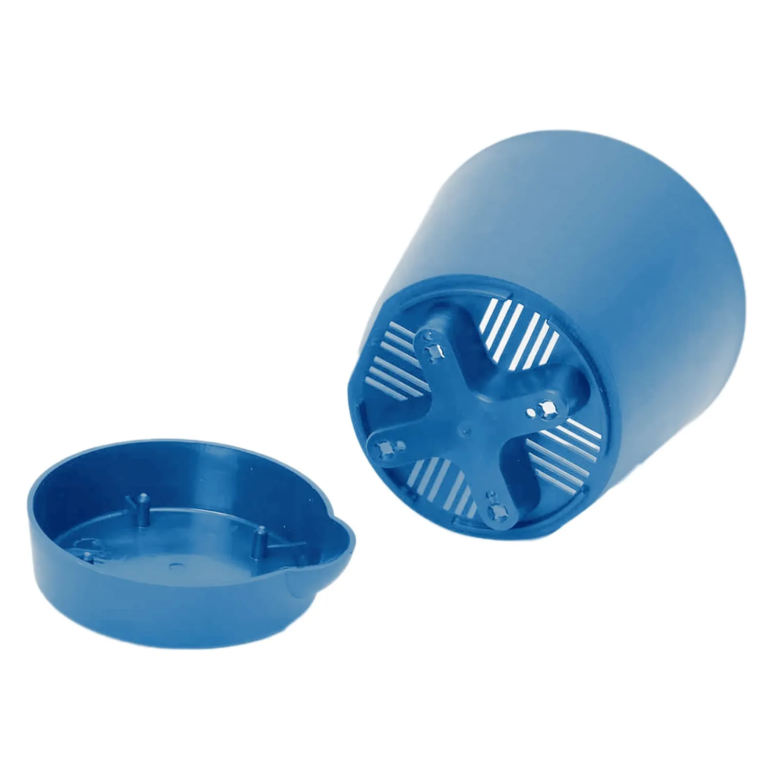 Kuber Industries Plastic Titan Pot|Garden Container for Plants & Flowers|Self-Watering Pot with Drainage Holes,6 Inch,Pack of 2 (Blue)
