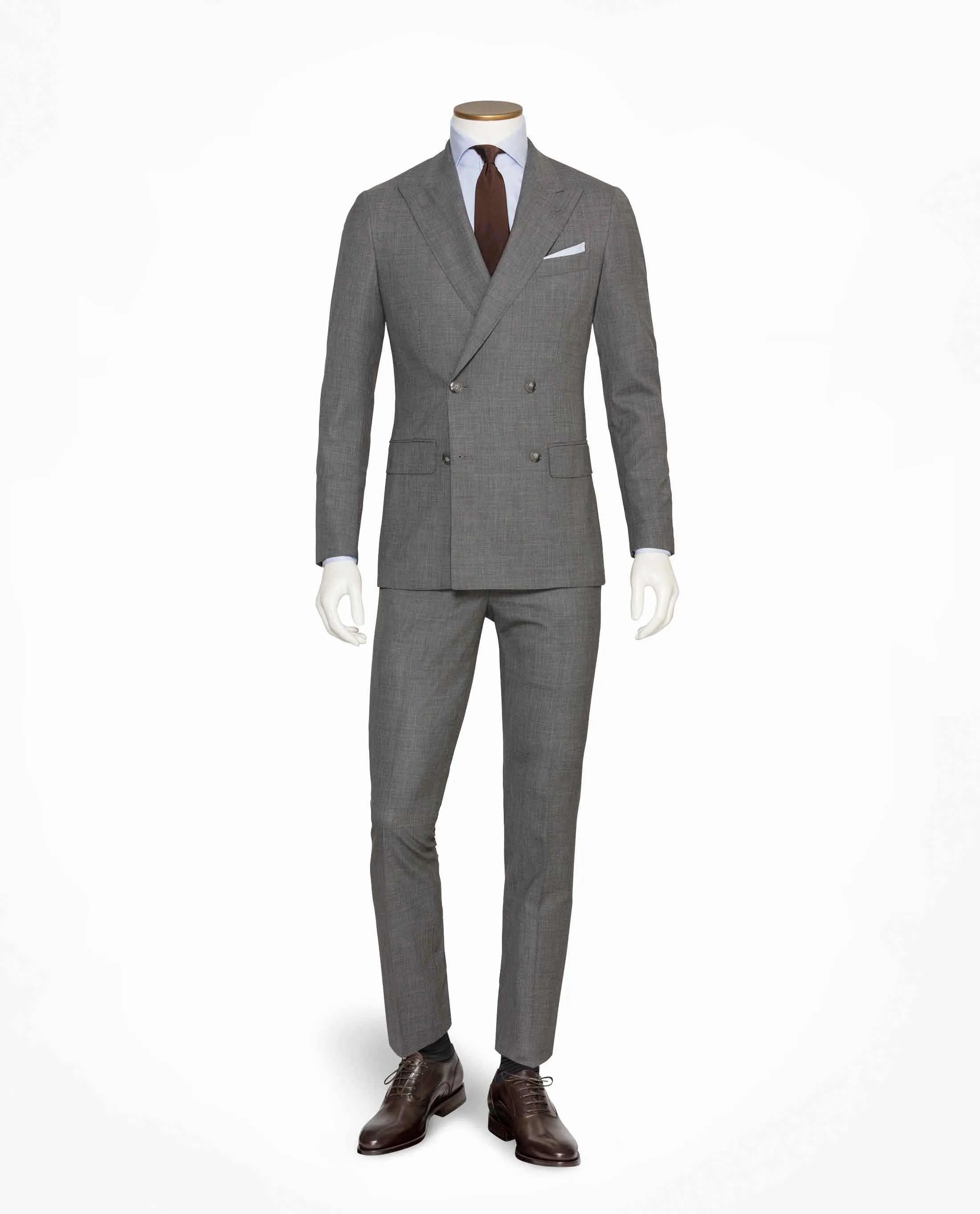 Loro Piana TRAVELLER Light Grey Tropical High Twisted Lightweight Wool