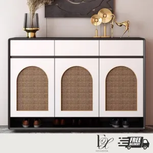 MARK Rattan Shoe Cabinet Rack