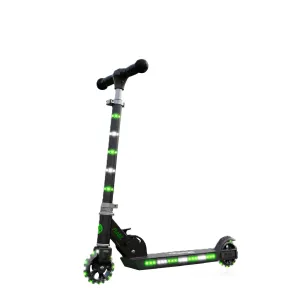 Melo MK13GG101 Flare Light-Up Folding Kick Scooter for Kids Ages 2-14 Years, Green