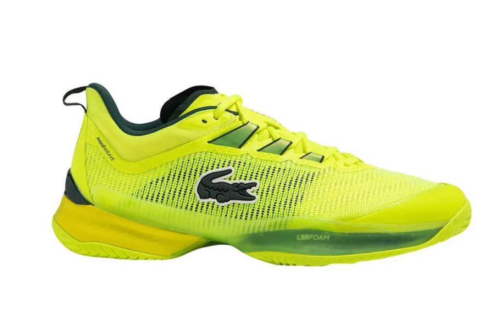 Mens Lacoste AG-LT23 Ultra Medvedev Yellow Tennis Shoes