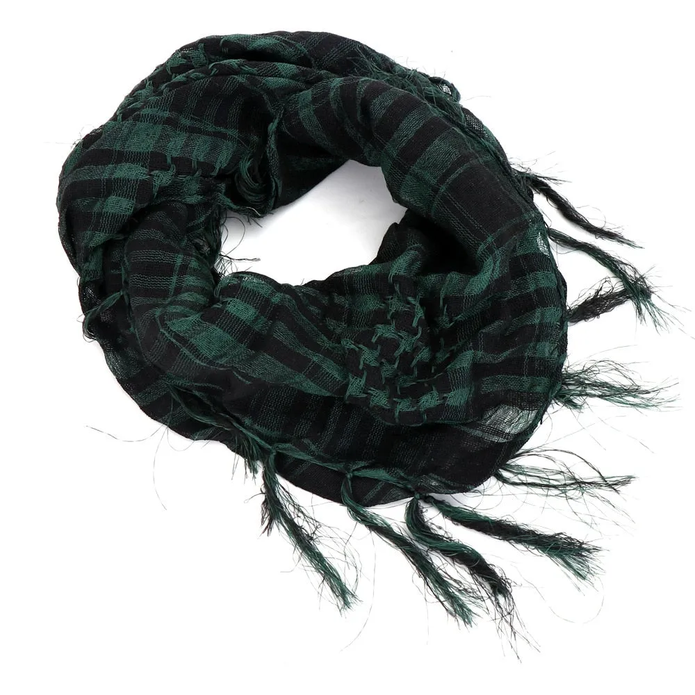 Military Shemagh Tactical Desert Hijab Scarf Muslim Headscarf Islam Arab Cotton Keffiyeh Head Neck Wrap for Men And Women