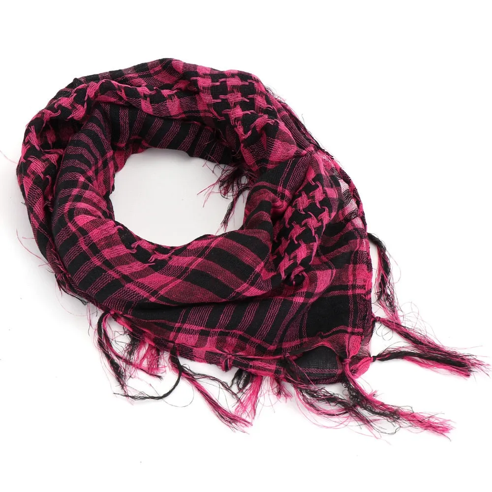 Military Shemagh Tactical Desert Hijab Scarf Muslim Headscarf Islam Arab Cotton Keffiyeh Head Neck Wrap for Men And Women