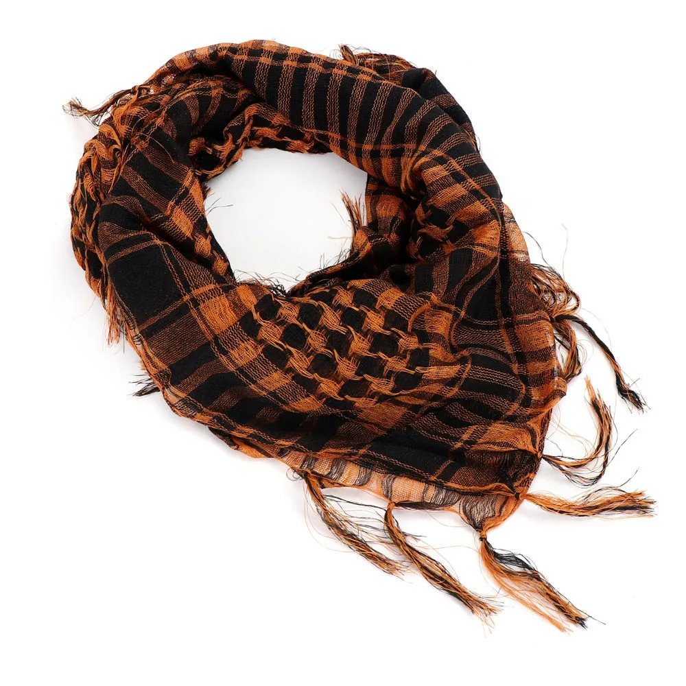 Military Shemagh Tactical Desert Hijab Scarf Muslim Headscarf Islam Arab Cotton Keffiyeh Head Neck Wrap for Men And Women