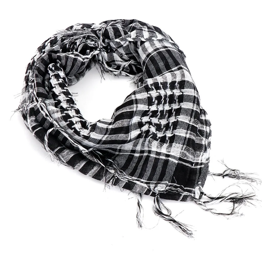 Military Shemagh Tactical Desert Hijab Scarf Muslim Headscarf Islam Arab Cotton Keffiyeh Head Neck Wrap for Men And Women
