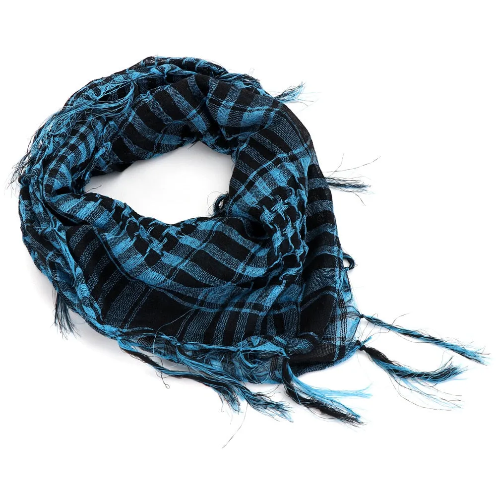 Military Shemagh Tactical Desert Hijab Scarf Muslim Headscarf Islam Arab Cotton Keffiyeh Head Neck Wrap for Men And Women