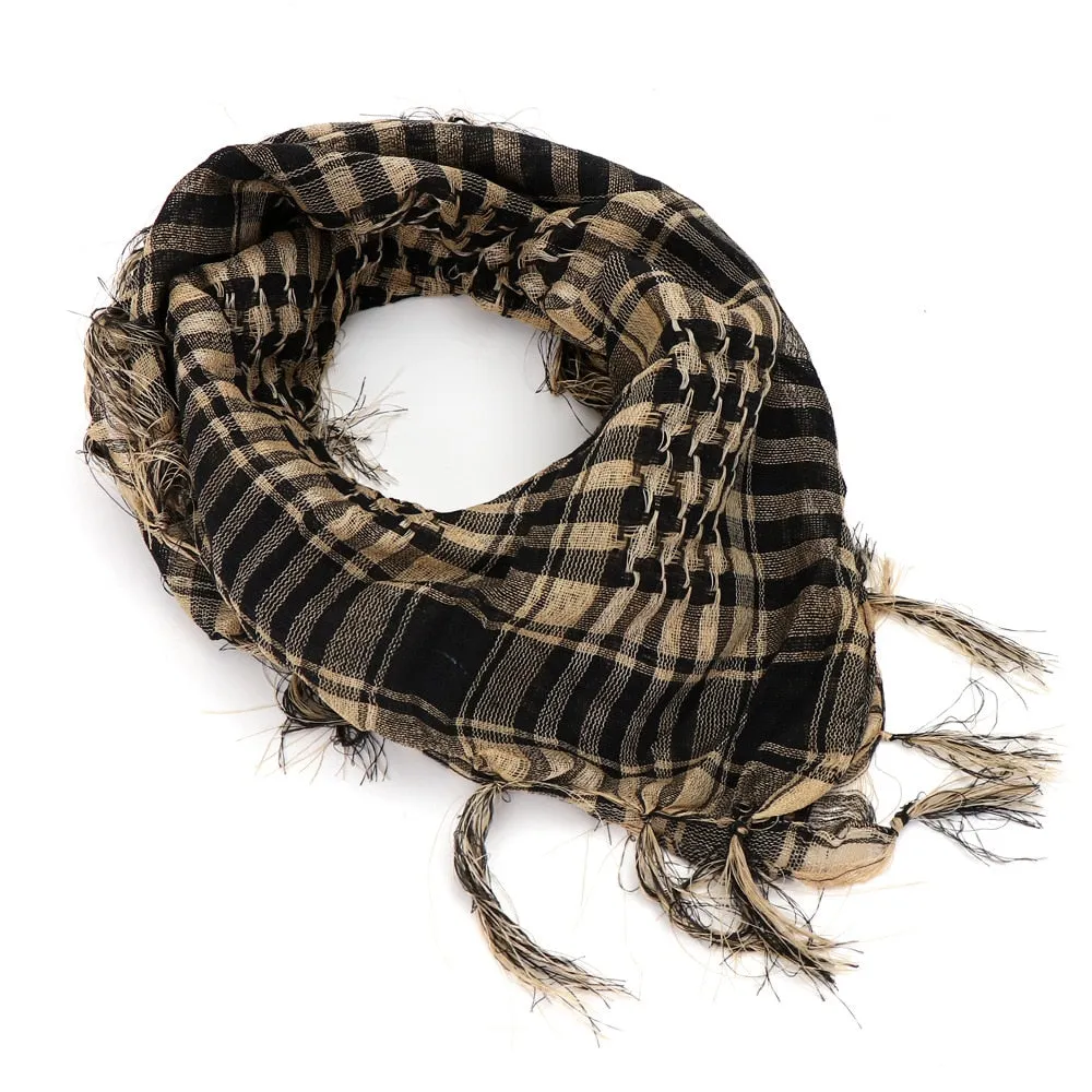 Military Shemagh Tactical Desert Hijab Scarf Muslim Headscarf Islam Arab Cotton Keffiyeh Head Neck Wrap for Men And Women