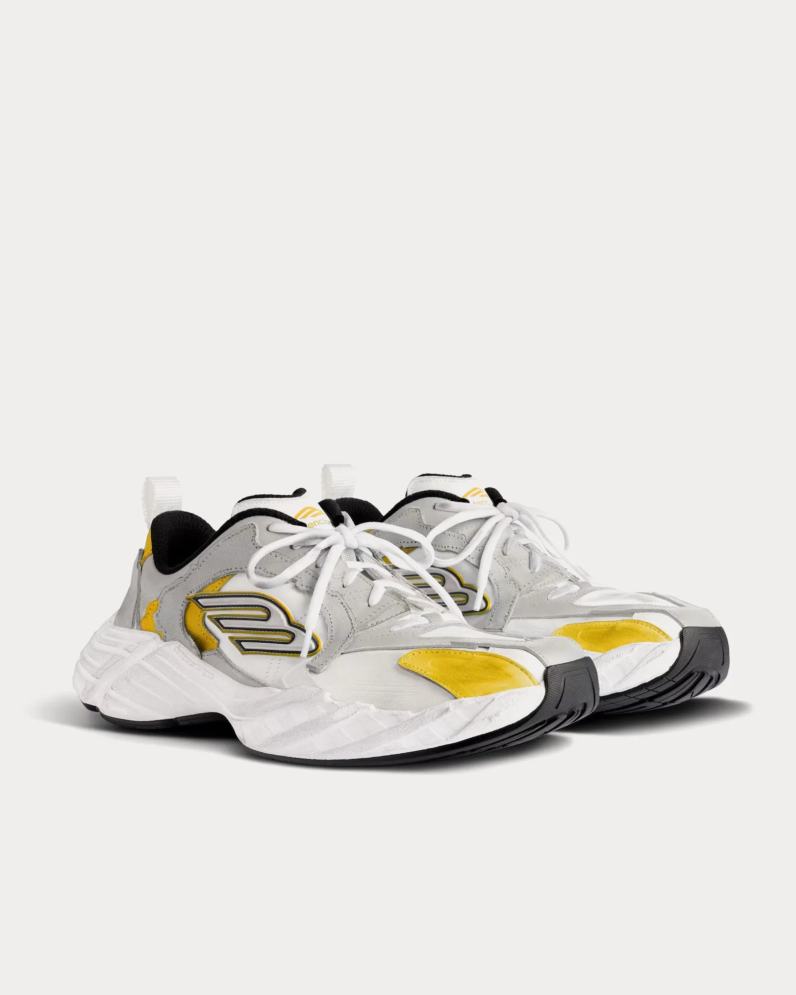 Monday Shoe Grey / White / Yellow / Black Low Top Sneakers