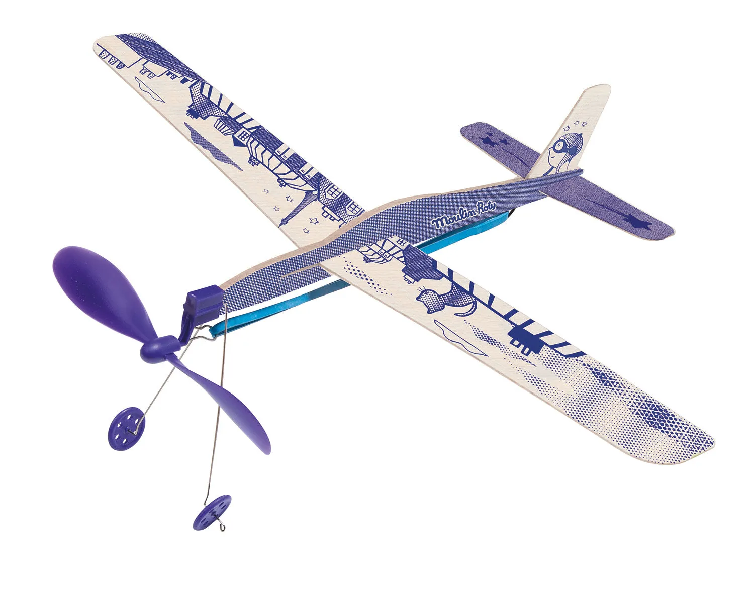Moulin Roty Rubber Band Plane