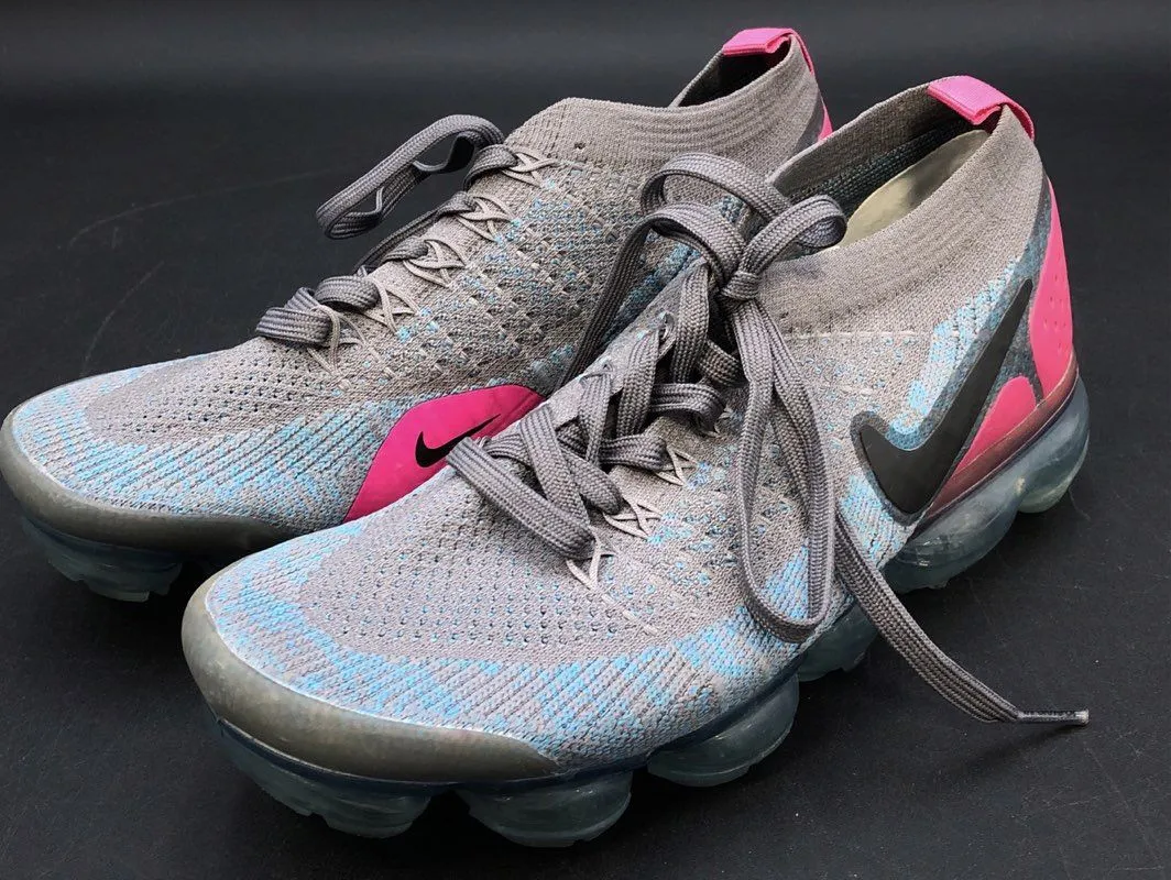 Nike Men's Air VaporMax Flyknit 2 942842-004 Gray Low-Top Athletic Shoes - Sz 7