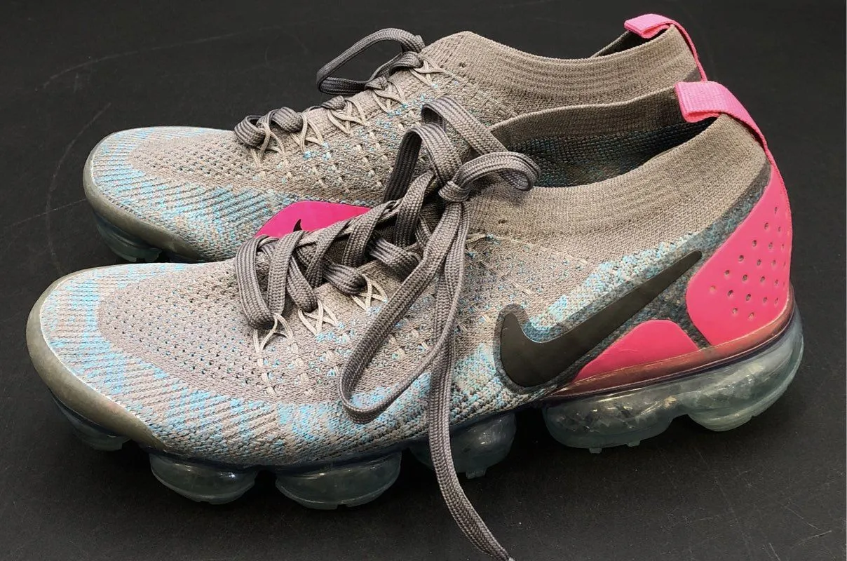 Nike Men's Air VaporMax Flyknit 2 942842-004 Gray Low-Top Athletic Shoes - Sz 7
