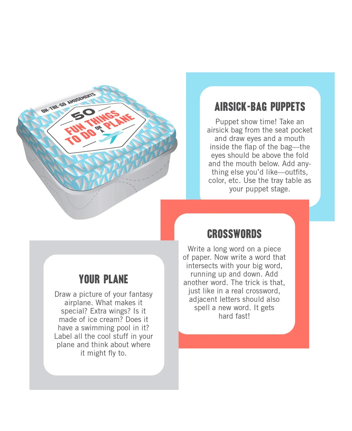 on-the-go amusements - plane, car, outside, beach, & dates