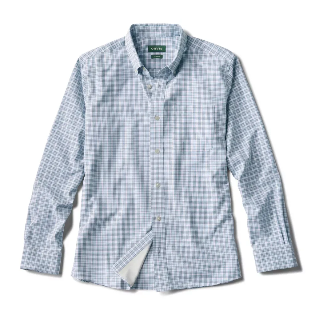 Orvis Men's Out of Office Comfort Stretch LS Shirt / Blue Lagoon