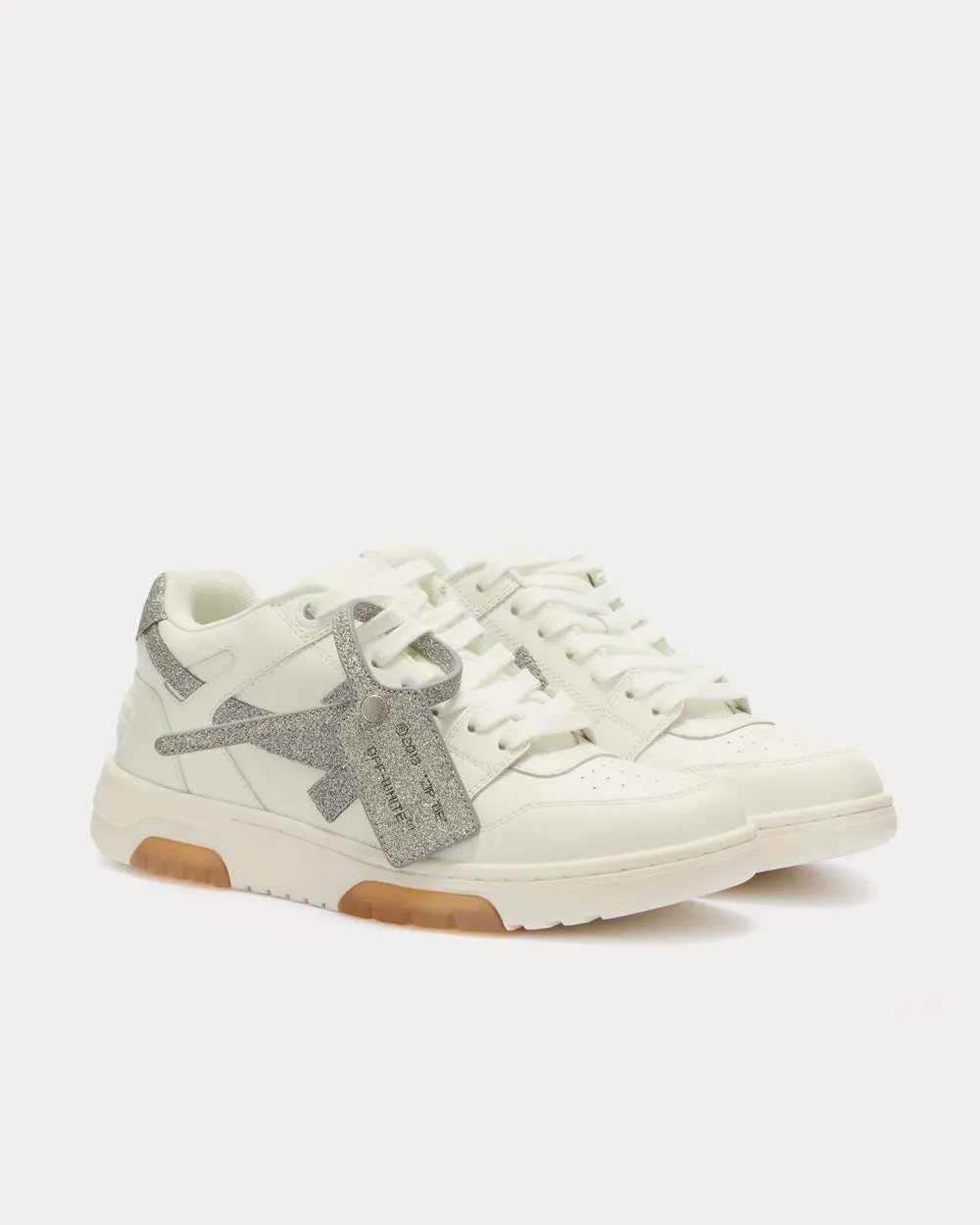 Out Of Office "Ooo" Arrow White / Silver Low Top Sneakers